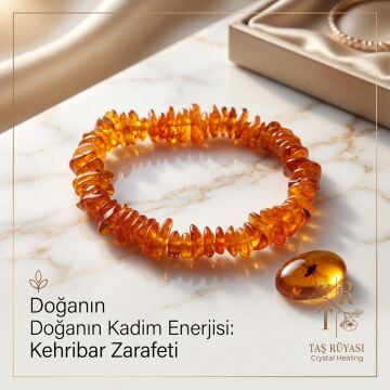 Doğal Kırıktaş Kehribar Bileklik
