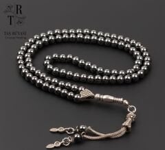 Hematit 6 mm 99’luk Dua Tesbihi | Doğal Taş Zikir Tesbihi & Topraklama Enerjisi