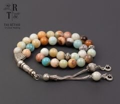 33’lük Amazonit Tesbih | İletişim Enerjisi