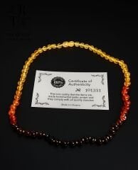 Bebek Kehribar Kolye – Doğal Baltık Kehribarı Diş Dönemi Kolyesi