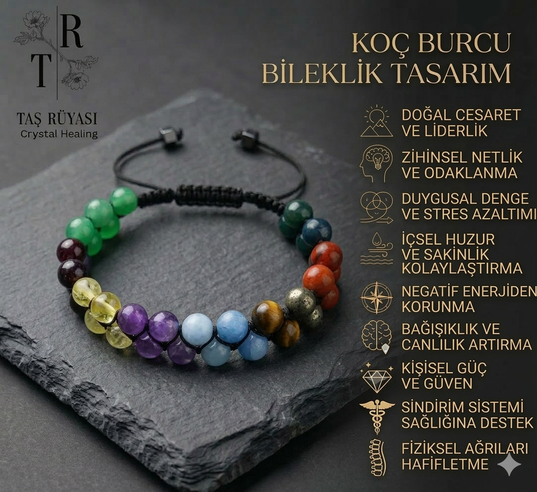 Koç Burcu Örme Bileklik