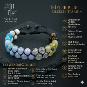 İkizler Burcu Doğal Taş Bileklik