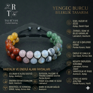 Yengeç Burcu Doğal Taş Bileklik