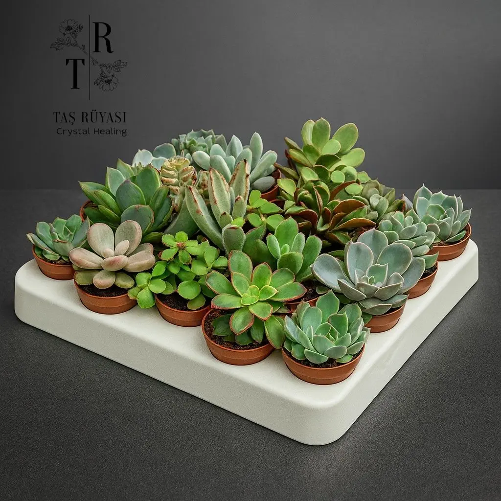 20 Farklı Sukulent Çiçek ( 5.5 Cm Saksı)