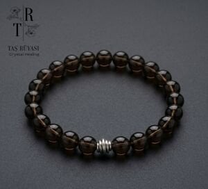 Dumanlı Kuvars 8 mm Doğal Taş Bileklik | Koruma ve Topraklanma Enerjisi